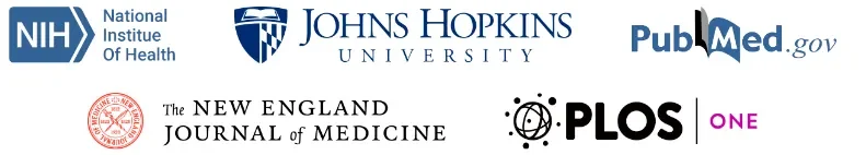 National Institute of Health - Johns Hopkins University - PubMed - The New England Journal of Medicine Plos One - Natual Fit Journey - naturalfitjourney.com